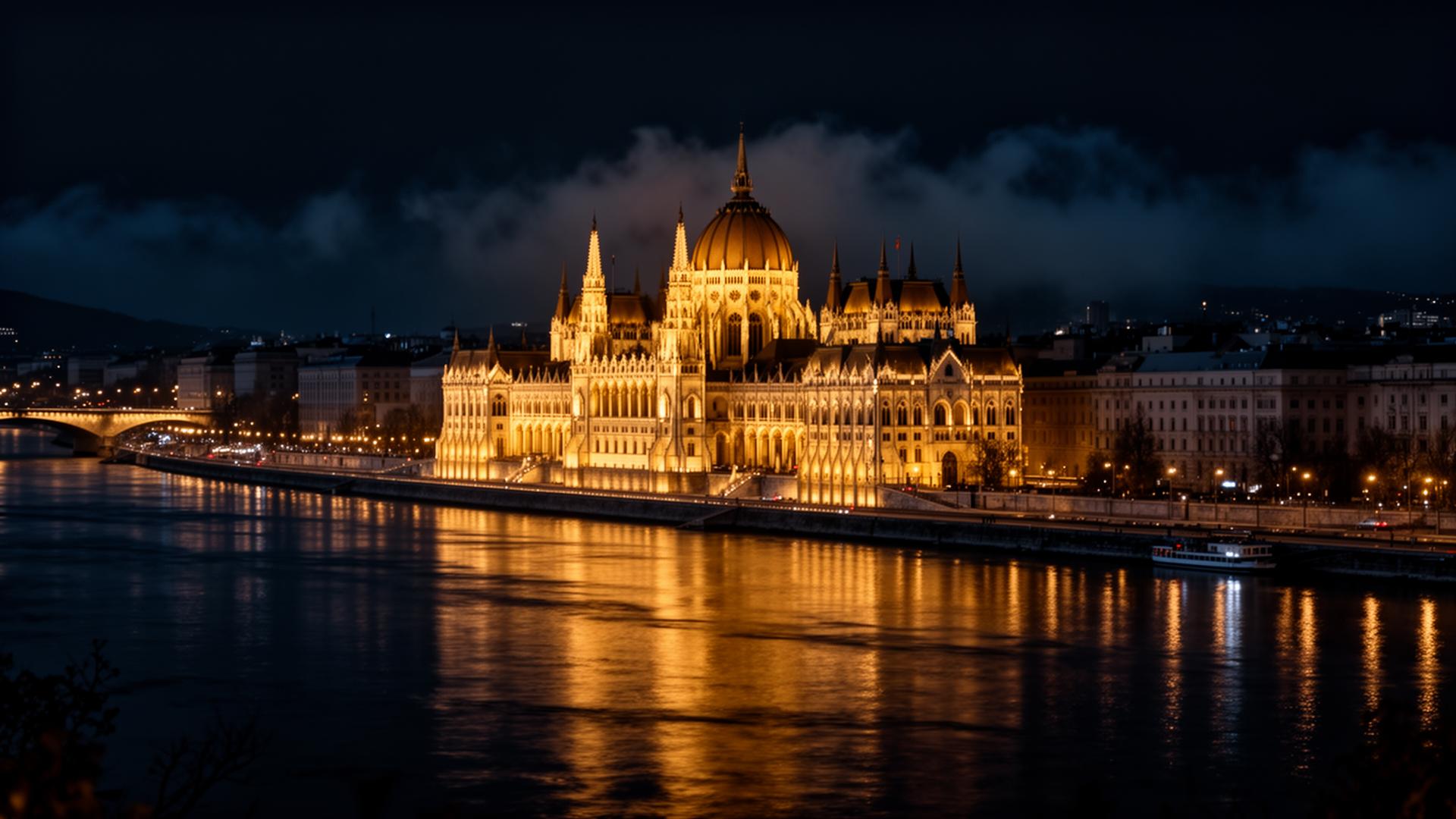 Budapest éjszakai panoráma
